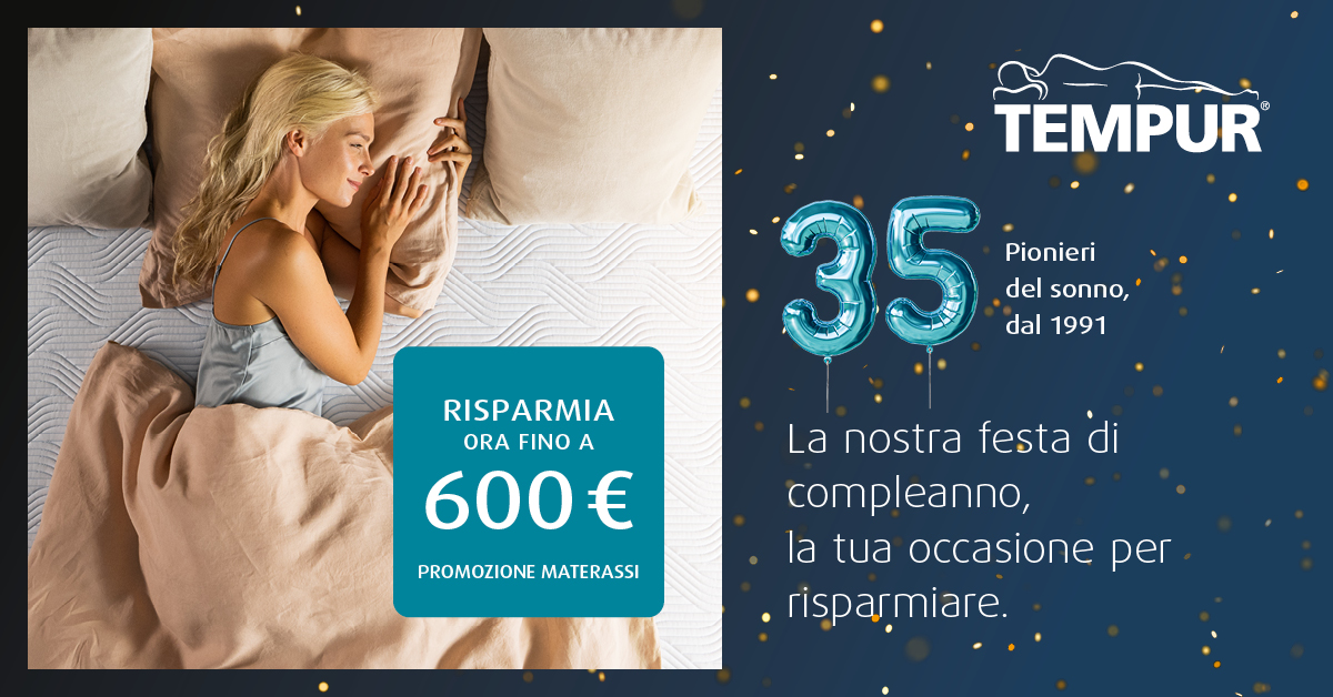 Promozione Tempur Anniversario 35